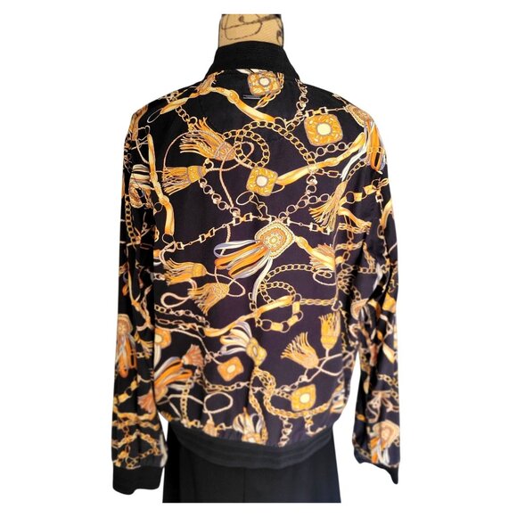 Denim & Flower by Ricky Singh Vintage Versace Inspired Men’s Bomber Jacket- XL - Picture 4 of 9